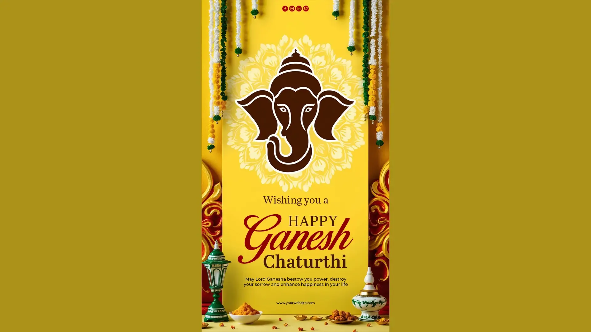 Happy Ganesh Chaturthi Instagram Story Card image